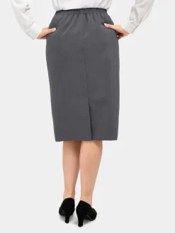 Damen Goldner Röcke>Damen Reiseschlupfrock - Knitterfreier Reiseschlupfrock