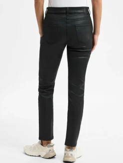 MAC Jeans<Damen Röhrenhose schwarz uni