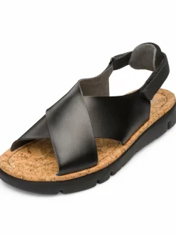 Camper Sandalen & Sandaletten<Damen Riemchensandalen - Oruga schwarz uni
