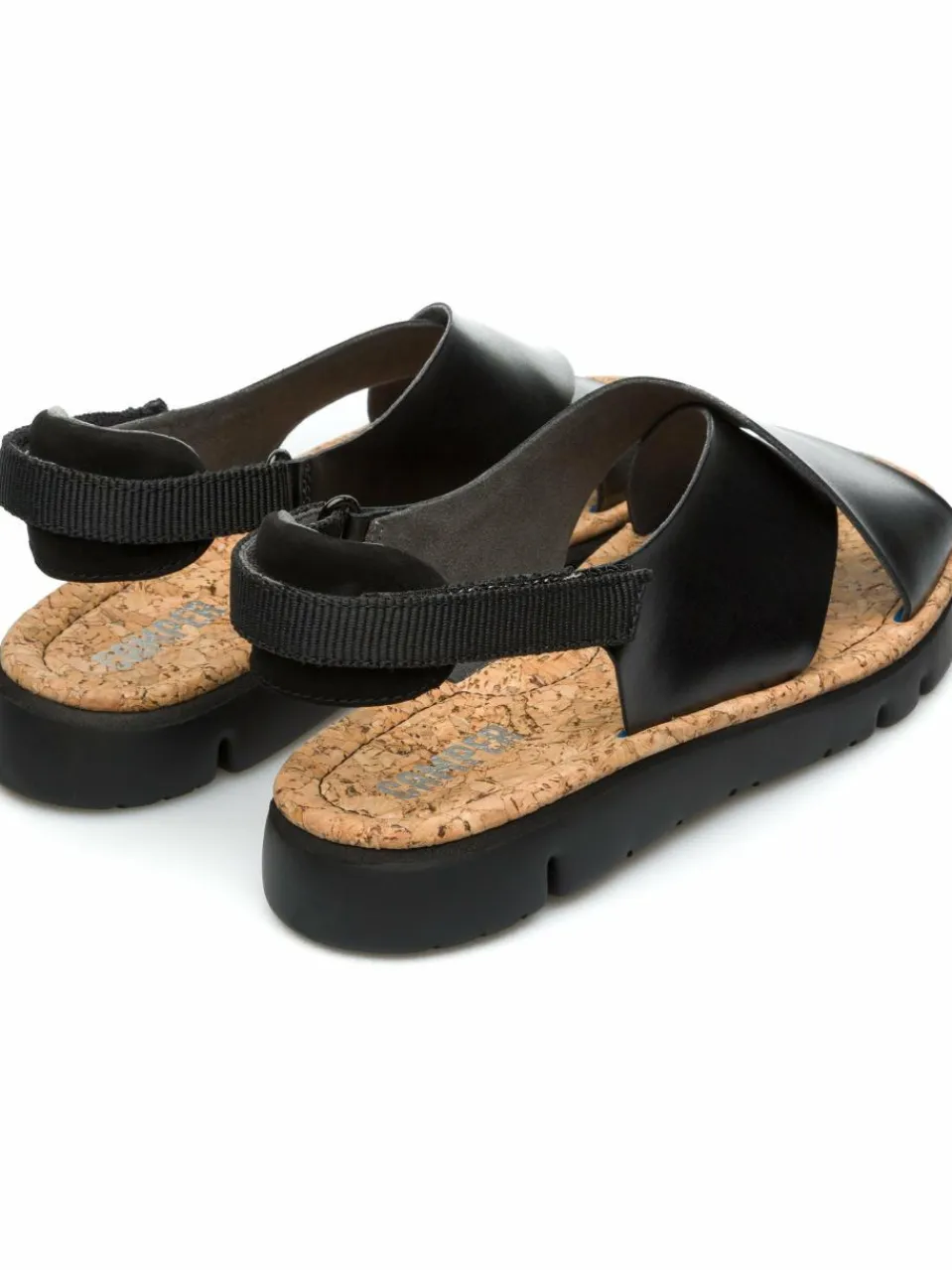 Camper Sandalen & Sandaletten<Damen Riemchensandalen - Oruga schwarz uni