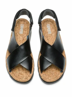 Camper Sandalen & Sandaletten<Damen Riemchensandalen - Oruga schwarz uni