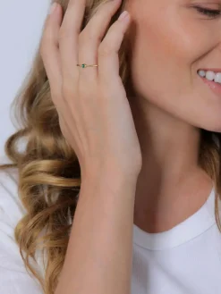 Elli Schmuck<Damen Ring grün uni