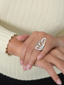 Nenalina Schmuck<Damen Ring silber uni