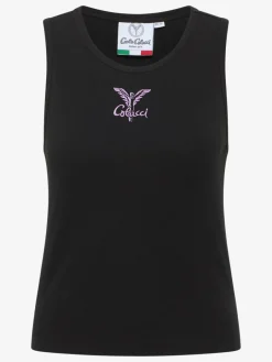 Carlo Colucci Shirts & Tops<Damen Ripptanktop - Demo schwarz uni