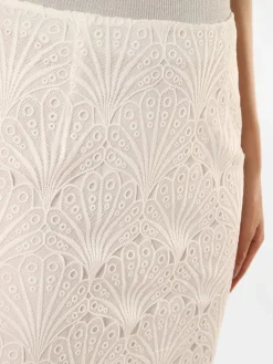 comma Röcke<Damen Rock weiß uni