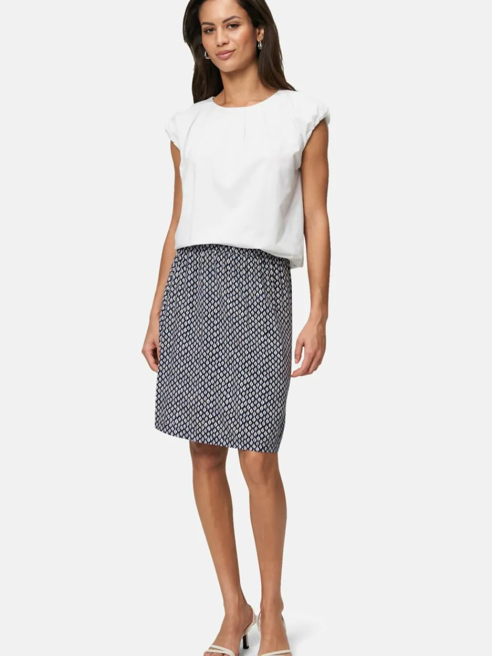 zero Röcke<Damen Rock blau gemustert