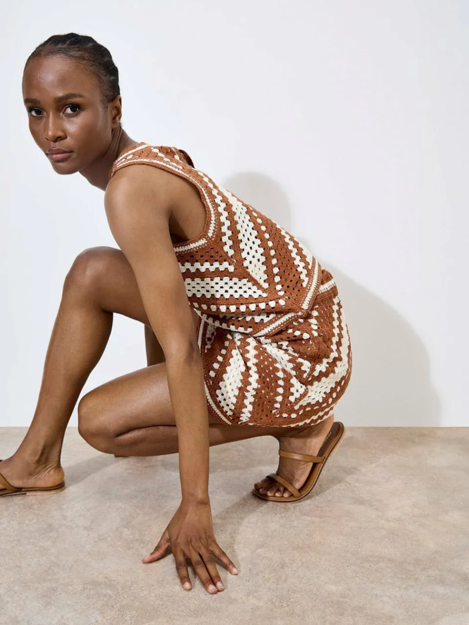 Apricot Röcke<Damen Rock beige gestreift