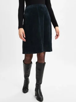 Marie Lund Röcke<Damen Rock marine strukturiert