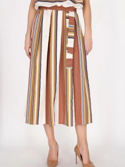 Dreimaster Röcke<Damen Rock braun gestreift