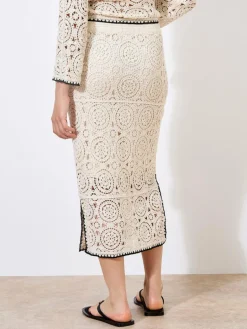 Apricot Röcke<Damen Rock beige bedruckt