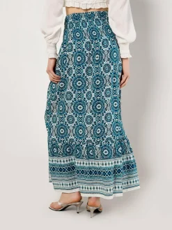 Apricot Röcke<Damen Rock blau gemustert