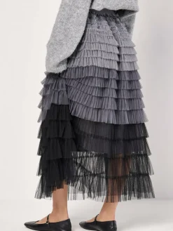 Apricot Röcke<Damen Rock grau strukturiert