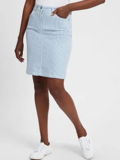 VG Röcke<Damen Rock blau weiß gestreift