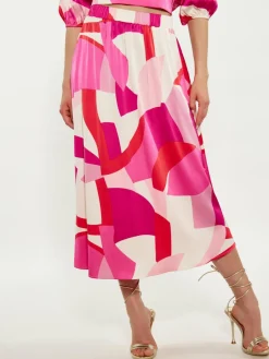 Faina Röcke<Damen Rock pink uni