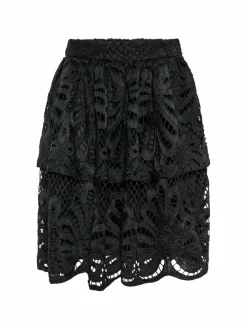 Faina Röcke<Damen Rock schwarz gemustert