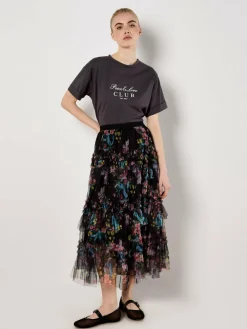 Apricot Röcke<Damen Rock schwarz gemustert