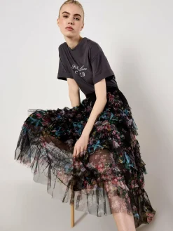 Apricot Röcke<Damen Rock schwarz gemustert