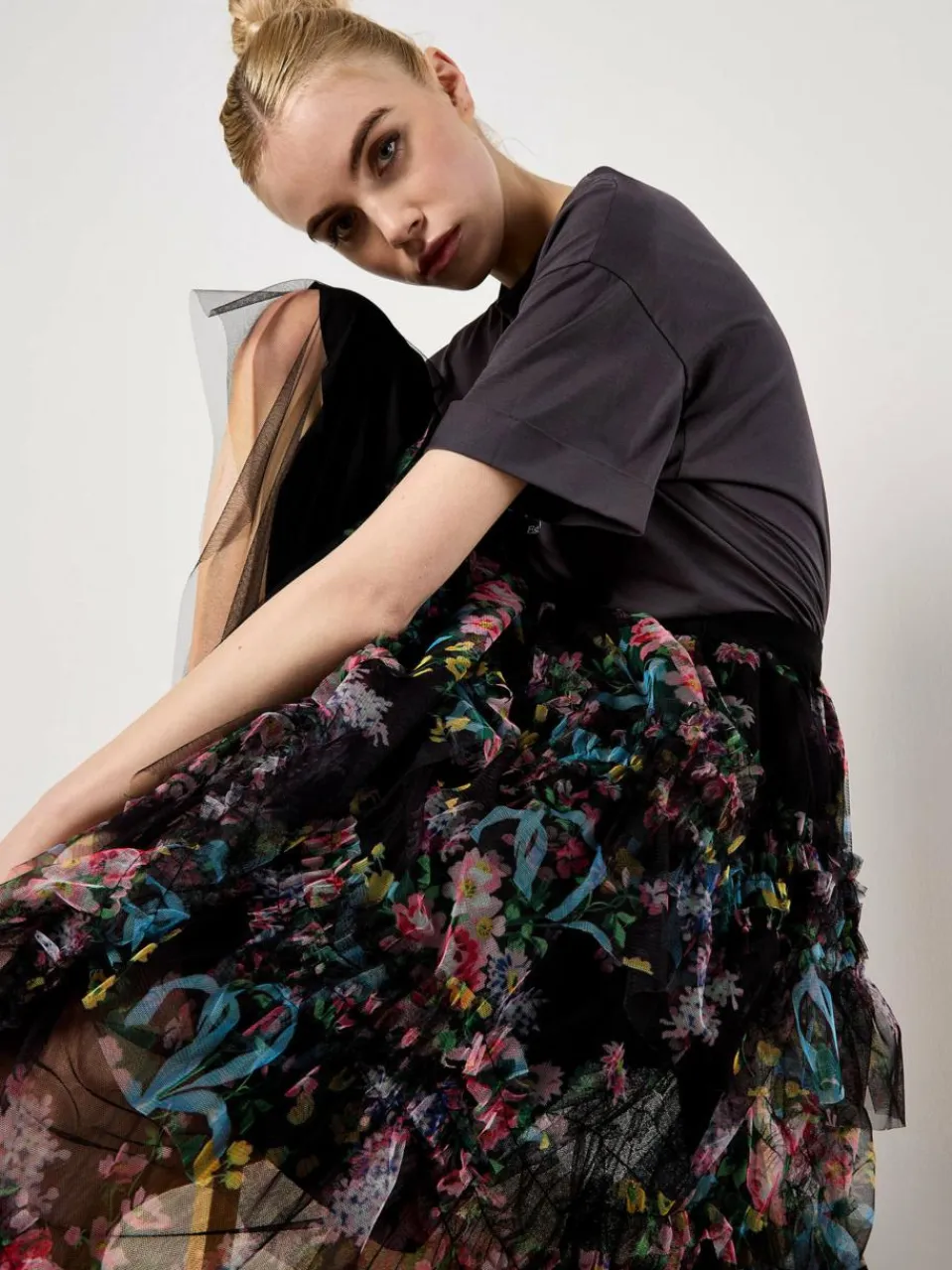 Apricot Röcke<Damen Rock schwarz gemustert