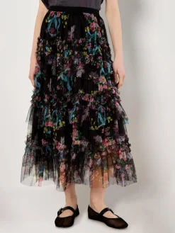 Apricot Röcke<Damen Rock schwarz gemustert