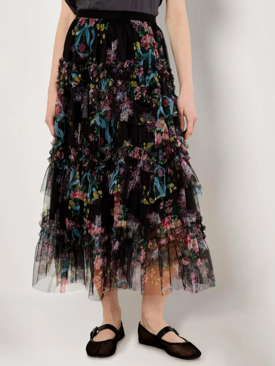 Apricot Röcke<Damen Rock schwarz gemustert