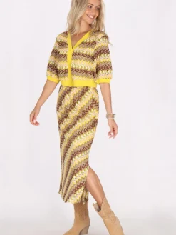 IZIA Röcke<Damen Rock gelb gestreift