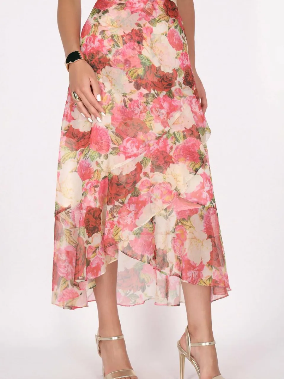 Faina Röcke<Damen Rock pink gemustert