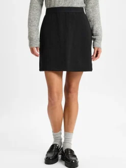 comma casual identity Röcke<Damen Rock schwarz strukturiert