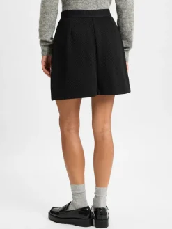 comma casual identity Röcke<Damen Rock schwarz strukturiert