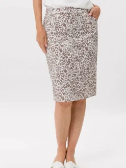 Frank Walder Röcke<Damen Rock weiß mehrfarbig gemustert