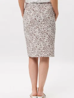 Frank Walder Röcke<Damen Rock weiß mehrfarbig gemustert