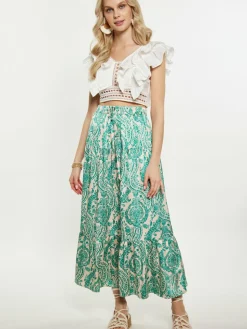 IZIA Röcke<Damen Rock grün gemustert