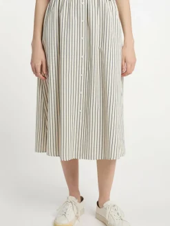 Dreimaster Röcke<Damen Rock in A-Linie beige gestreift