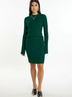 Damen Faina Röcke>Damen Rock in Rippstrick-Optik