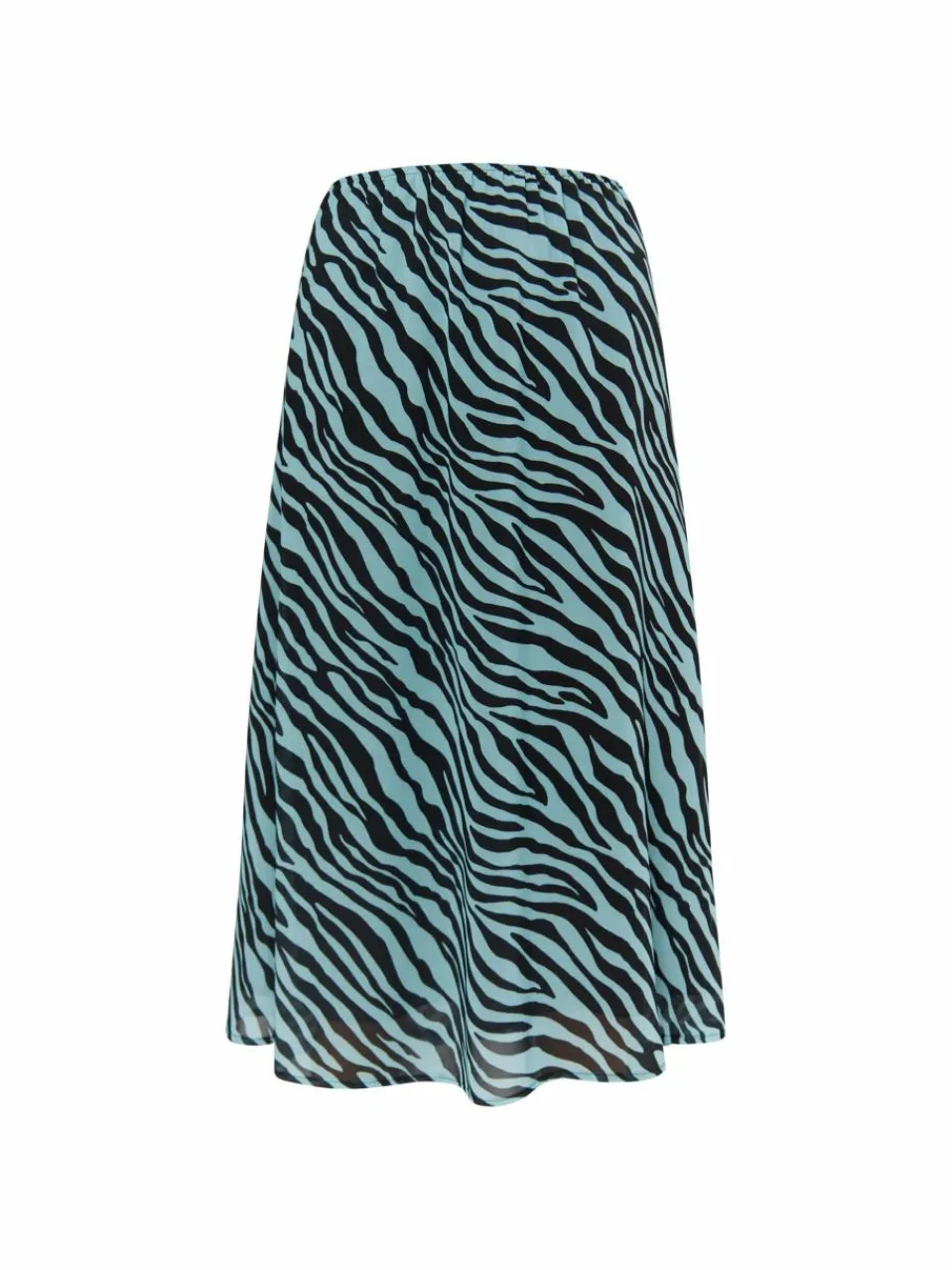 Faina Röcke<Damen Rock mit Zebra-Print hellblau gemustert