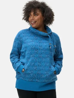 Ragwear Sweatshirts & Sweatjacken<Damen Rollkragenpullover - Rylie Print Plus blau gemustert
