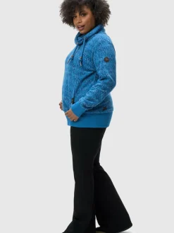 Ragwear Sweatshirts & Sweatjacken<Damen Rollkragenpullover - Rylie Print Plus blau gemustert