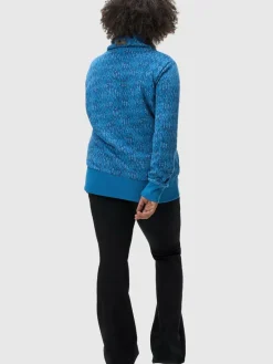 Ragwear Sweatshirts & Sweatjacken<Damen Rollkragenpullover - Rylie Print Plus blau gemustert