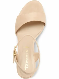 Tamaris Sandalen & Sandaletten<Damen Sandale beige uni