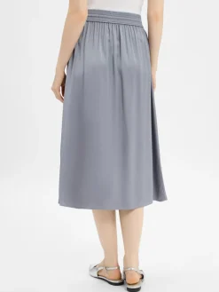 Damen comma Röcke>Damen Satin-Midirock