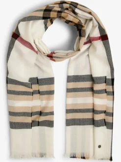Fraas Schals & Tücher<Damen Schal ecru kariert