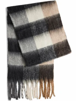 Marie Lund Schals & Tücher<Damen Schal schwarz mehrfarbig kariert