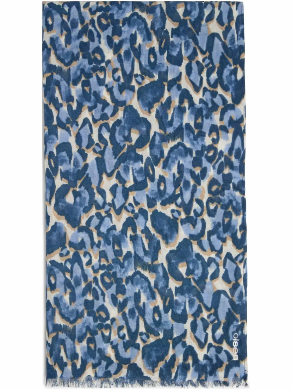 Olsen Schals & Tücher<Damen Schal indigo ecru gemustert