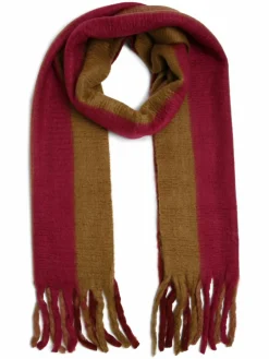 Marie Lund Schals & Tücher<Damen Schal himbeer mehrfarbig gestreift