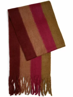 Marie Lund Schals & Tücher<Damen Schal himbeer mehrfarbig gestreift