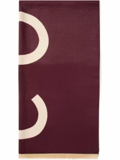 comma Schals & Tücher<Damen Schal aubergine beige uni