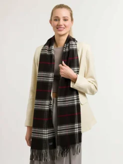 Fraas Schals & Tücher<Damen Schal schwarz kariert