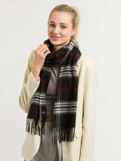 Fraas Schals & Tücher<Damen Schal schwarz kariert