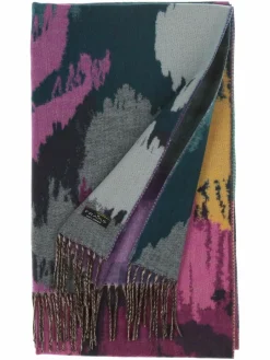 Fraas Schals & Tücher<Damen Schal petrol gemustert