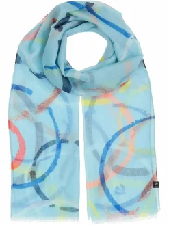 Fraas Schals & Tücher<Damen Schal hellblau gemustert