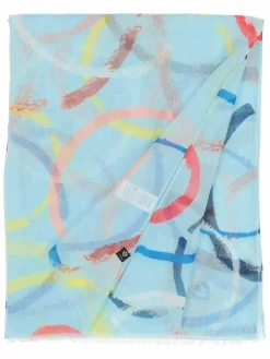 Fraas Schals & Tücher<Damen Schal hellblau gemustert